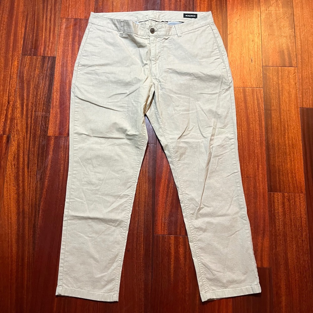 Bonobos Pants Mens 35x28 (36x27) Slim Fit Khaki Chinos Preppy 195498845056